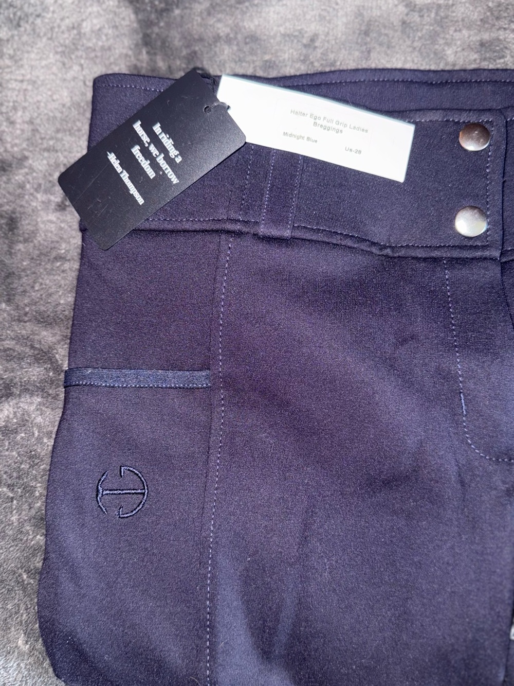 Halter Ego Full Grip Breggings | Midnight Blue | US 28 | NWT - Picture 3 of 5